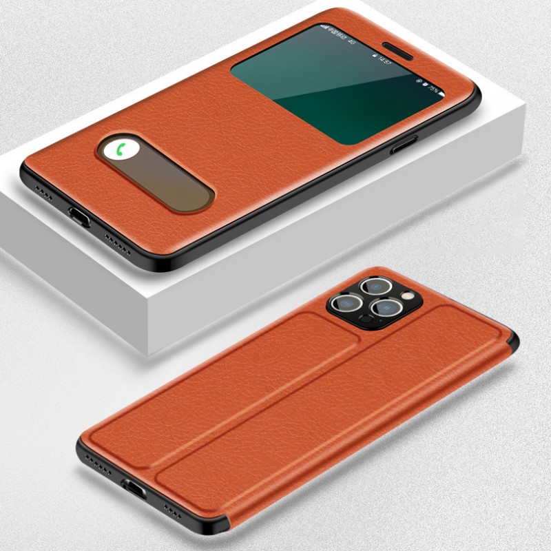 Flip Cover, Shockproof, Full Wrap Leather Phone Case